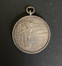 Load image into Gallery viewer, 1918 Niagara Indoor Baseball Champions Medal Vintage Canadian Military Theme Vtg
