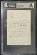 Montreal Canadiens Team Signed Autographed Cut Slabbed Beckett NHL Hockey VTG