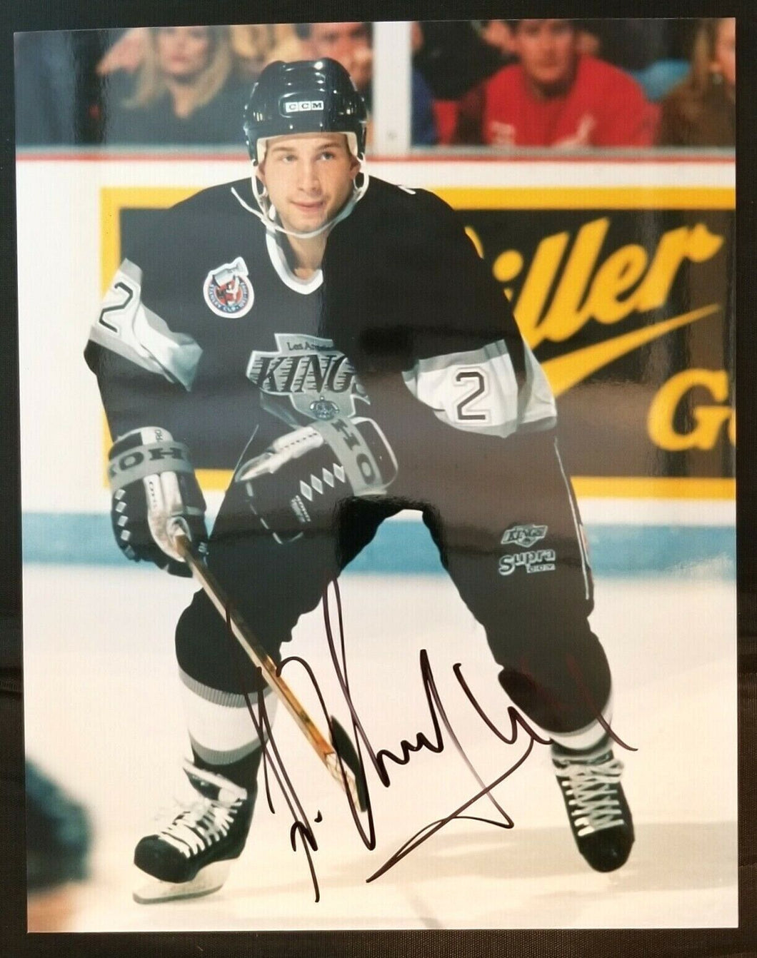 1992-3 Alexei Zhitnik Signed Hockey Rookie Photo LA Kings NHL Autograph