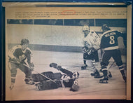 Vintage 1980 NHL Hockey Wire Photo Darryl Sittler Mike Palmteer Pictured Leafs