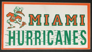 Vintage Miami Hurricanes Decal Sports Sticker NCAA Football Coastal Division
