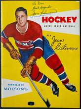 Load image into Gallery viewer, Jean Beliveau Signed Autographed 1950's Molson's Brewery Hockey Booklet French
