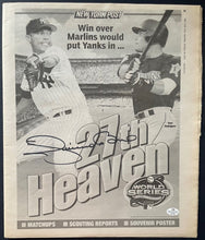 Load image into Gallery viewer, 2003 Mariano Rivera Autographed New York Post Newspaper Cover VS Authentics COA
