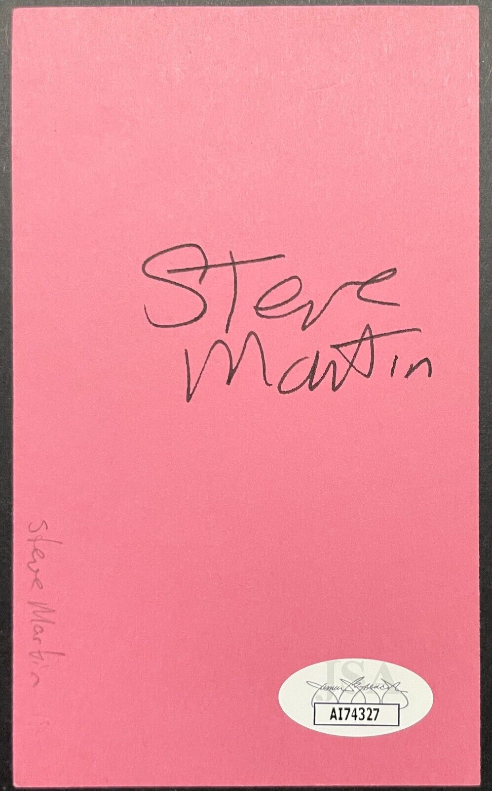 Authenticated Actor Steve Martin Autographed Signed Index Card JSA Authenticated Actor Com ...