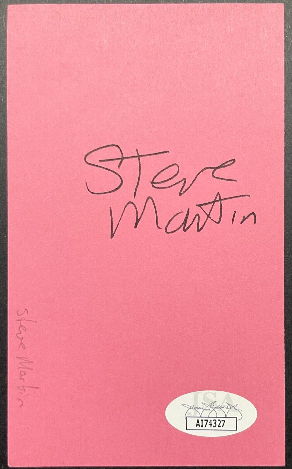 Steve Martin Autographed Signed Index Card JSA Authenticated Actor Comedian