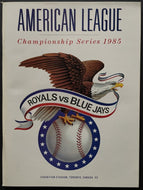 1985 ALCS MLB Baseball Program Exhibition Stadium Toronto Blue Jays vs Royals
