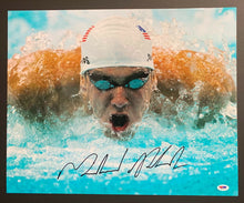 Load image into Gallery viewer, Michael Phelps Autographed Photo Oversized Olympic Butterfly Event PSA/DNA LOA
