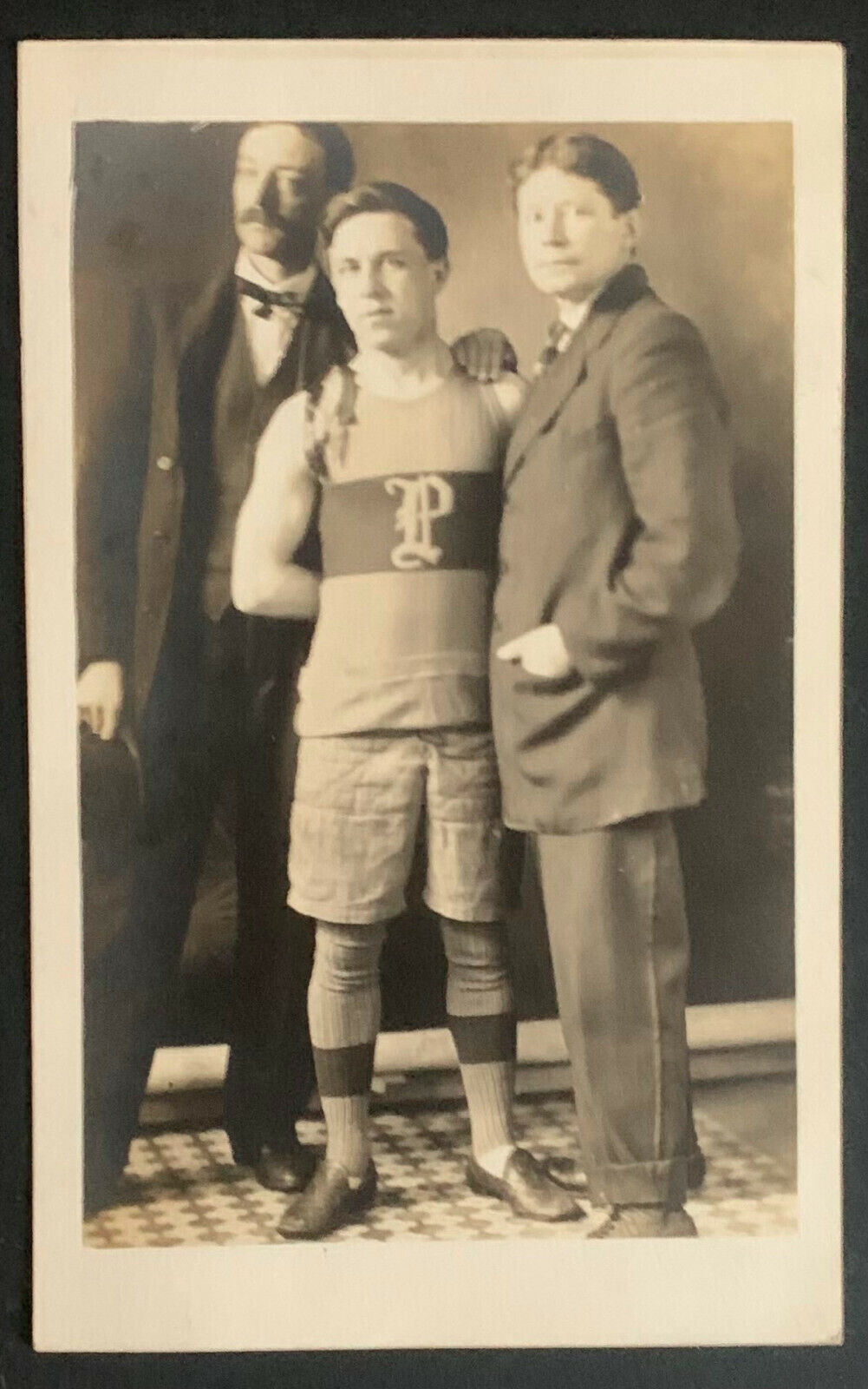 c1900 Postcard Studio Photo An Athlete Unused Unposted Vintage Antique Post Card