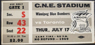 1969 C.N.E. Stadium Winnipeg Blue Bombers vs Toronto Argonauts CFL Football