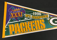 Load image into Gallery viewer, Green Bay Packers 1996 NFC Champions Super Bowl XXXI Pennant

