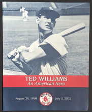 Load image into Gallery viewer, 2002 Ted Williams Fenway Park Tribute Large Program MLB Boston Red Sox Baseball
