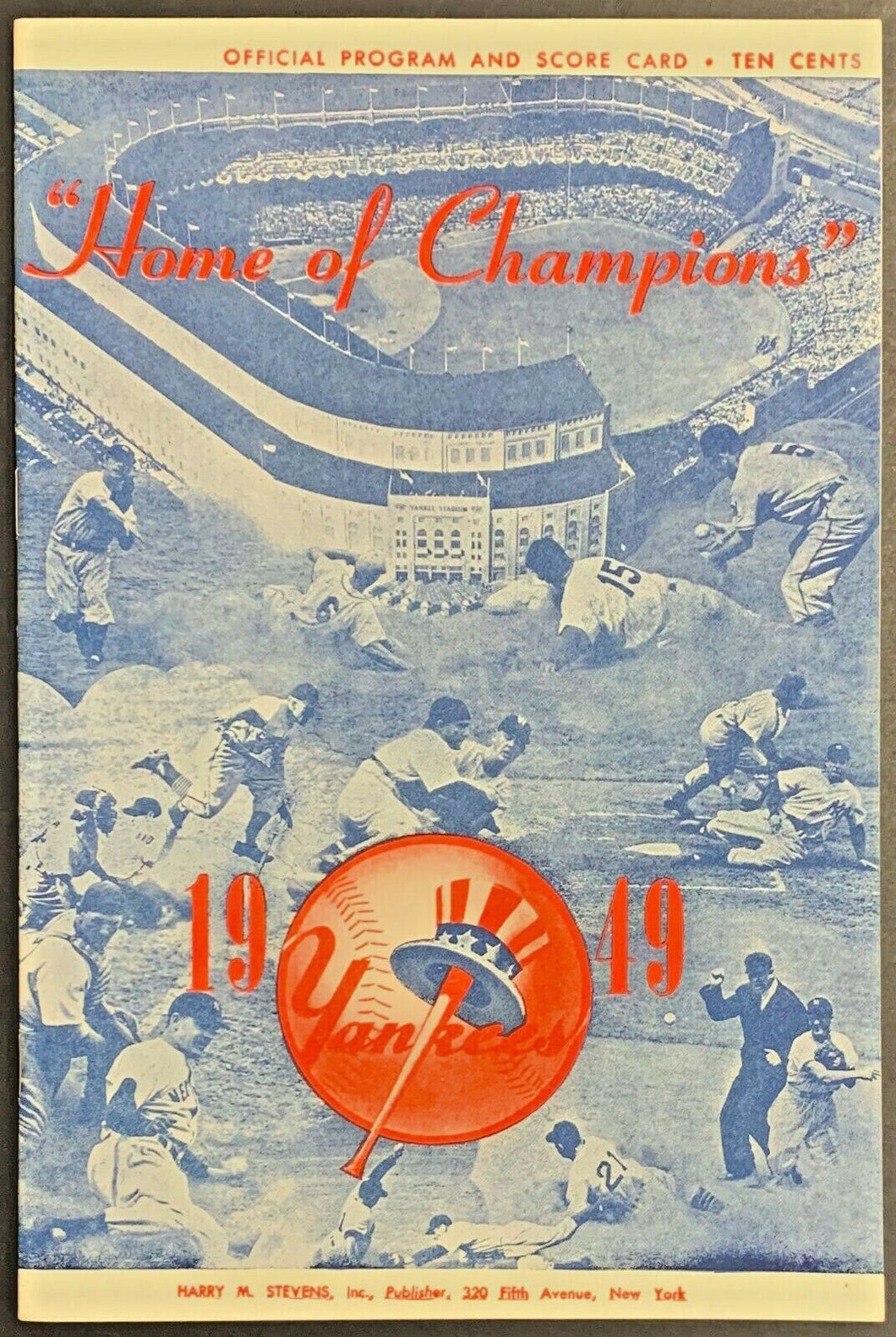 1949 Yankee Stadium MLB Baseball Program Yankees vs Chicago White Sox DiMaggio
