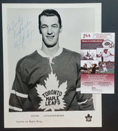 NHL Toronto Maple Leafs Eddie Litzenberger Autographed Photo - Torchy Schell JSA