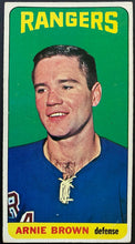 Load image into Gallery viewer, 1964-65 Vintage New York Rangers Arnie Brown Topps Tallboy NHL Hockey Card
