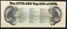Load image into Gallery viewer, 1976 CFTR Radio Chart Survey Music Foldout Rare Version Wild Cherry Chicago
