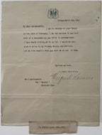1914 Wilfred Laurier Signed Auto Letter Content On Clear Paper Stock Canada JSA