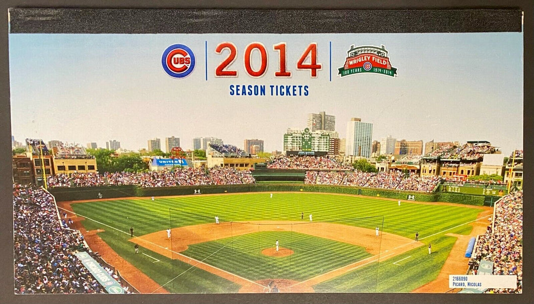 2014 MLB Chicago Cubs Full Season Ticket Book 100th Anniversary Wrigley Field