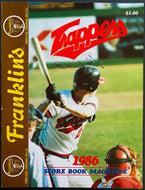 1986 Edmonton Trappers Program vs Portland Beavers Autographed Devon White MLBer