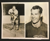 1957 Gordie Howe Mr Hockey + Ted Lindsay CBS Studio Photo Detroit Red Wings NHL