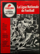 1961 NFL Guide Carling Beer Promo Vintage Football Publication Quebec French