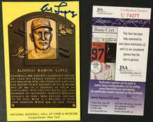 Load image into Gallery viewer, Al Lopez Signed Autograph Baseball Hall Of Fame Plaque Card Chicago JSA
