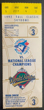 Load image into Gallery viewer, 1992 World Series Game 2+3 Ticket Stubs Toronto Blue Jays MLB Baseball Vintage
