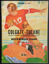 Load image into Gallery viewer, 1937 Buffalo Memorial Stadium First Game Football Program NCAA Colgate v. Tulane
