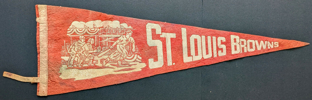1940's St. Louis Browns Vintage MLB Baseball Pennant Defunct Team Rare