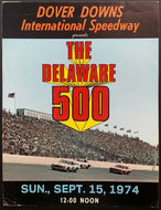 1971 Vintage NASCAR Advertising Piece Delaware 500 Richard Petty David Pearson