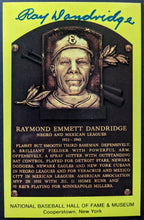 Load image into Gallery viewer, Ray Dandridge Signed Hall Of Fame Plaque Autographed Postcard Baseball MLB JSA
