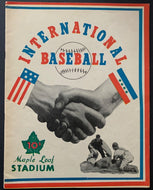 1942 Maple Leaf Stadium Baseball Program Maple Leafs vs Montreal Royals Vintage