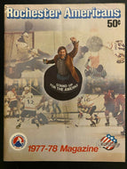 1977 AHL American Hockey League Rochester Americans Yearbook Magazine Year Book