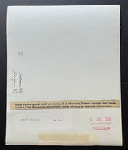 Load image into Gallery viewer, Vintage 1981 Sandy Koufax Press Photo Albuquerque Dukes Baseball Rare
