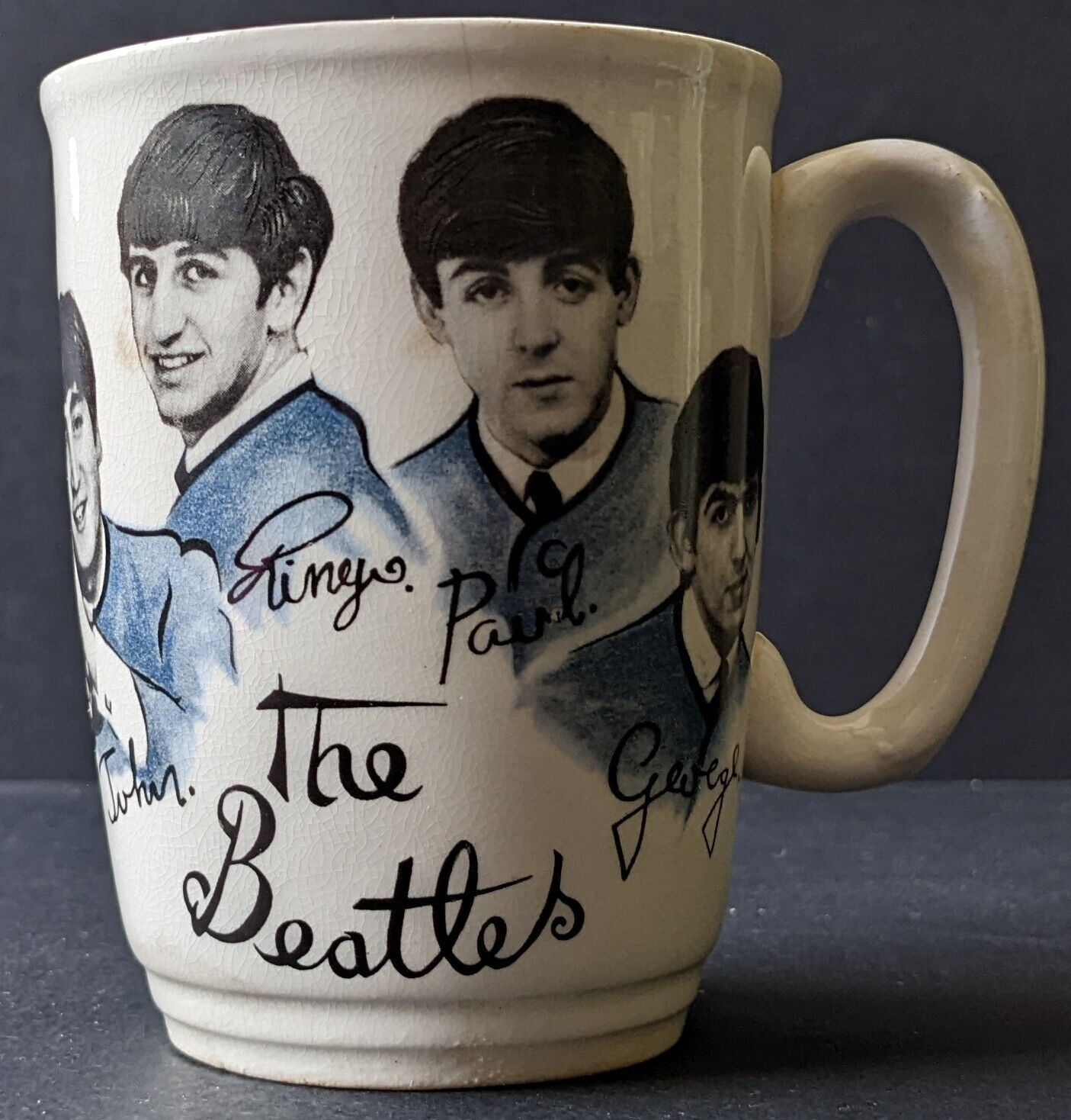 1964 Beatles Mug Made In England Vintage Fab 4 John Lennon Paul McCart –  Glory Days Collectibles