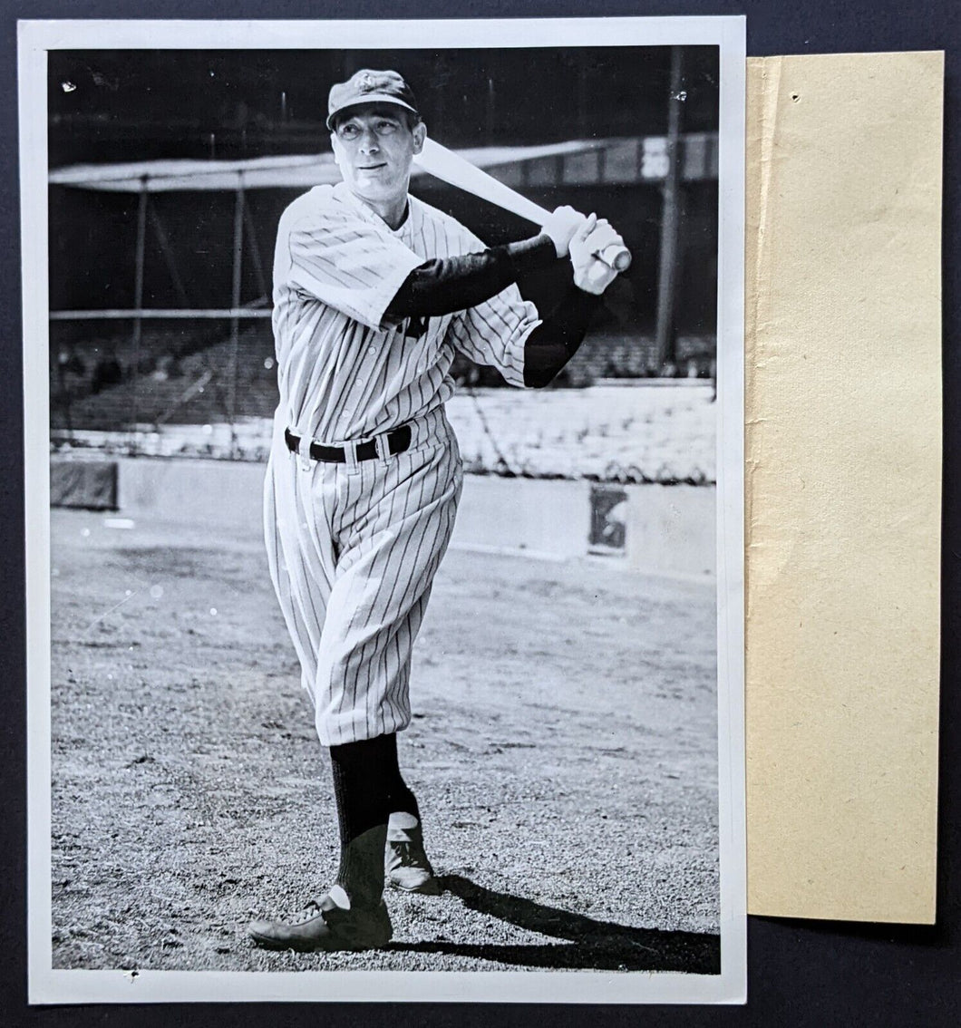 1937 Tony Lazzeri Type 1 Black & White Photo New York Yankees MLB Baseball VTG