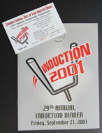 2001 29th Canadian Football Hall Of Fame Induction Dinner Program + Ticket