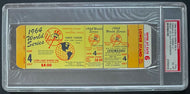 1964 World Series Game 4 Full Proof Ticket MLB Cardinals vs NY Yankees PSA 6