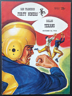 1952 Dallas Texans vs. San Francisco 49ers Vintage NFL Football Program Vtg