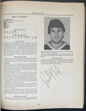 Load image into Gallery viewer, 1987/88 Autographed Signed Hockey Scouting Report Lemieux Coffey NHL JSA COA
