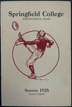 Load image into Gallery viewer, 1928 Springfield College Unscored Program University of Vermont NCAA Football
