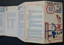 Load image into Gallery viewer, 1974/1975 NHL Pocket Schedule Molson Ontario TV Hockey Vintage NHL Unmarked
