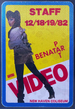 Load image into Gallery viewer, 1982 Pat Benatar Staff/Video Pass New Haven Coliseum Graded 5.5 icert Vintage
