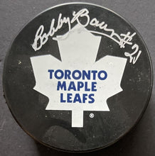 Load image into Gallery viewer, Bobby Baun Autographed Toronto Maple Leafs NHL Hockey Puck Signed
