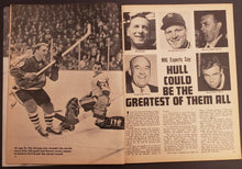 Load image into Gallery viewer, 1964 Hockey Illustrated Magazine Bobby Hull Cover Chicago Blackhawks Vintage
