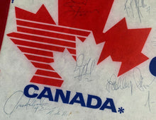Load image into Gallery viewer, 1985 Signed IIHF World Championships Canada Pennant Autographed Mario Lemieux

