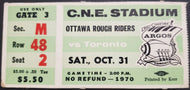 1970 C.N.E. Stadium Ottawa Rough Riders vs Toronto Argonauts CFL Football