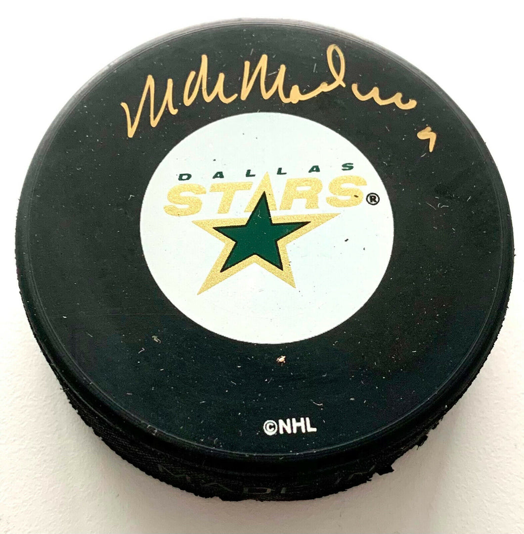 Mike Modano Signed Dallas Stars Hockey Puck Autographed NHL