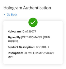 Load image into Gallery viewer, Joe Theismann John Riggins Super Bowl XVII MVP Signed Football NFL Fanatics
