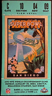 2003 NFL Football Super Bowl XXXVII Ticket TB Buccaneers Beat Oakland Raiders