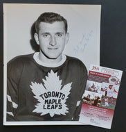 NHL Toronto Maple Leafs Rudy Migay Autographed Photo JSA 8x10 Hockey Vintage